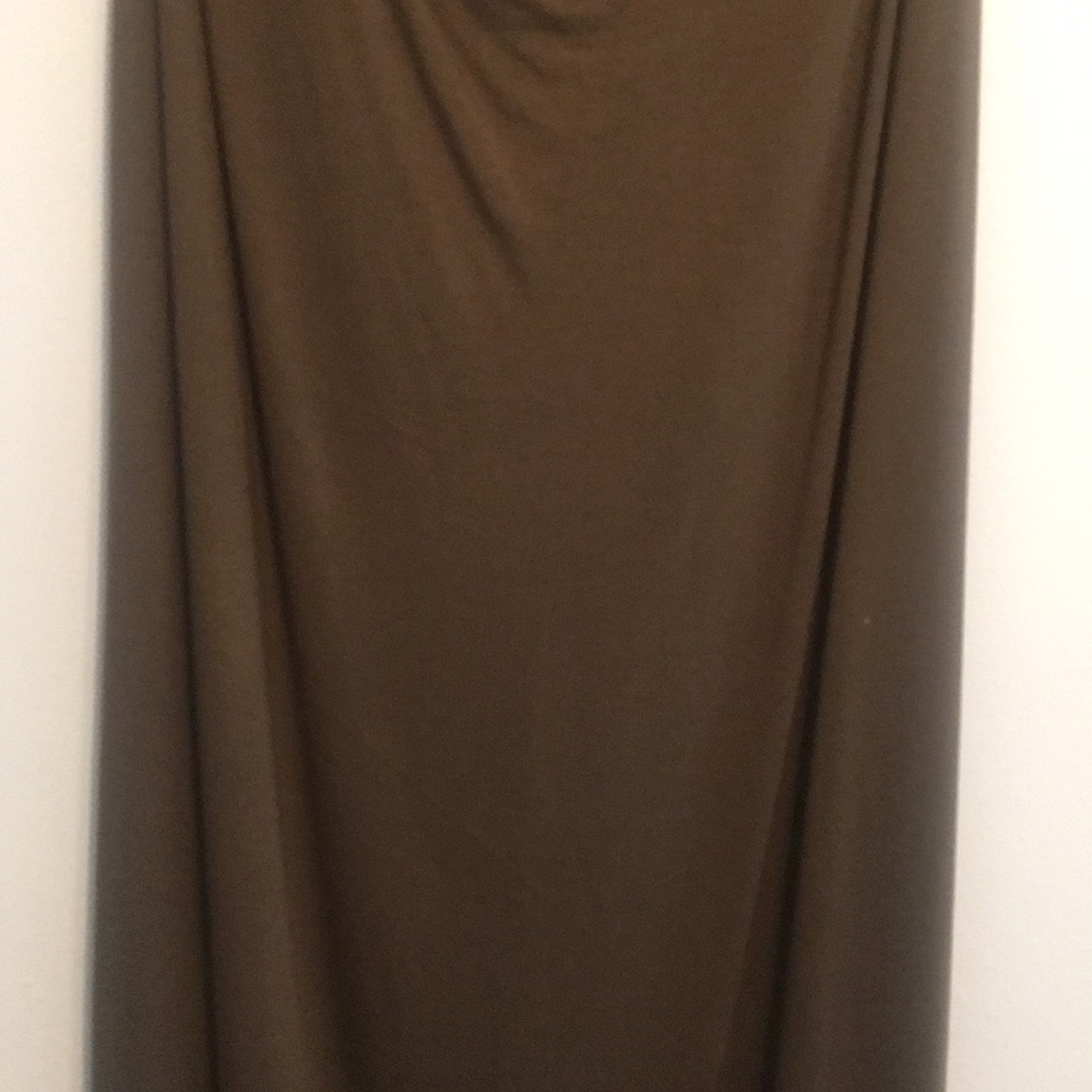 Dark olive green tube dress - Picture 3 of 3